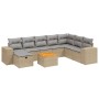 Garden sofa set with beige cushions mix 9 pieces PE rattan by , Garden sets - Ref: Foro24-3265210, Price: 616,94 €, Discount: %