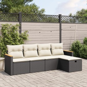 5-piece garden furniture set and black synthetic rattan cushions by , Garden sets - Ref: Foro24-3265284, Price: 303,33 €, Dis...