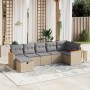 Garden sofa set with beige cushions mix 7 pieces PE rattan by , Garden sets - Ref: Foro24-3265315, Price: 468,34 €, Discount: %