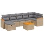 Gartensofa-Set mit beigem Kissenmix, 8-teilig aus PE-Rattan von , Gartensets - Ref: Foro24-3265322, Preis: 521,99 €, Rabatt: %