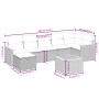 Gartensofa-Set mit beigem Kissenmix, 8-teilig aus PE-Rattan von , Gartensets - Ref: Foro24-3265322, Preis: 521,99 €, Rabatt: %