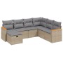 Gartensofa-Set mit beigem Kissenmix, 7-teilig aus PE-Rattan von , Gartensets - Ref: Foro24-3265329, Preis: 468,34 €, Rabatt: %