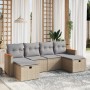 Garden sofa set with beige cushions mix 6 pieces PE rattan by , Garden sets - Ref: Foro24-3265343, Price: 373,71 €, Discount: %