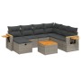 8-teiliges Gartensofa-Set und graue synthetische Rattankissen von , Gartensets - Ref: Foro24-3265554, Preis: 535,84 €, Rabatt: %