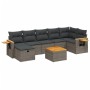 8-teiliges Gartensofa-Set und graue synthetische Rattankissen von , Gartensets - Ref: Foro24-3265540, Preis: 526,94 €, Rabatt: %