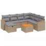 Gartensofa-Set mit beigem Kissenmix, 8-teilig aus PE-Rattan von , Gartensets - Ref: Foro24-3265336, Preis: 525,87 €, Rabatt: %