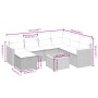 Gartensofa-Set mit beigem Kissenmix, 8-teilig aus PE-Rattan von , Gartensets - Ref: Foro24-3265336, Preis: 525,87 €, Rabatt: %