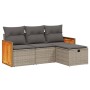 4-piece garden sofa set and gray synthetic rattan cushions by , Garden sets - Ref: Foro24-3265708, Price: 285,28 €, Discount: %