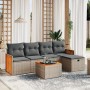 Set de muebles de jardín 6 pzas y cojines ratán sintético gris de , Conjuntos de jardín - Ref: Foro24-3265729, Precio: 381,61...