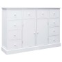 Sideboard with 10 white wood drawers 113x30x79 cm by vidaXL, Sideboards - Ref: Foro24-284177, Price: 278,94 €, Discount: %