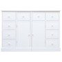 Sideboard with 10 white wood drawers 113x30x79 cm by vidaXL, Sideboards - Ref: Foro24-284177, Price: 249,60 €, Discount: %