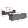 7-piece garden dining set and black synthetic rattan cushions by , Modular outdoor sofas - Ref: Foro24-3222305, Price: 522,55...