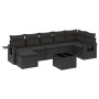 8-teiliges Gartensofa-Set und schwarze synthetische Rattankissen von , Gartensets - Ref: Foro24-3220484, Preis: 529,57 €, Rab...