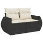 Set de muebles de jardín 5 pzas y cojines ratán sintético negro de , Conjuntos de jardín - Ref: Foro24-3221365, Precio: 372,0...