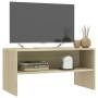 TV stand made of Sonoma oak plywood, measuring 80x40x40cm. by vidaXL, TV Furniture - Ref: Foro24-800057, Price: 43,74 €, Disc...