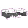 11-teiliges Gartensofa-Set und schwarze synthetische Rattankissen von , Modulare Sofas für den Außenbereich - Ref: Foro24-322...