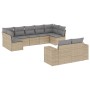 9-teiliges Gartensofa-Set mit beigen synthetischen Rattankissen von , Gartensets - Ref: Foro24-3223018, Preis: 613,22 €, Raba...