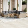 12-piece garden sofa set and brown synthetic rattan cushions by , Modular outdoor sofas - Ref: Foro24-3224862, Price: 795,42 ...