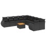 11-teiliges Gartensofa-Set und schwarze synthetische Rattankissen von , Gartensets - Ref: Foro24-3225194, Preis: 678,58 €, Ra...