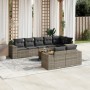 9-piece garden furniture set and gray synthetic rattan cushions by , Garden sets - Ref: Foro24-3225535, Price: 667,46 €, Disc...