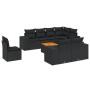 8-teiliges Gartensofa-Set und schwarze synthetische Rattankissen von , Gartensets - Ref: Foro24-3225537, Preis: 696,19 €, Rab...