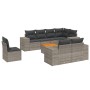 Set de muebles de jardín 9 pzas y cojines ratán sintético gris de , Conjuntos de jardín - Ref: Foro24-3225542, Precio: 668,44...