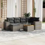 7-teiliges Gartensofa-Set mit grauen PE-Rattan-Kissen von , Gartensets - Ref: Foro24-3225549, Preis: 461,69 €, Rabatt: %