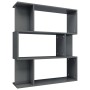 Regal/Trennwand aus glänzend grauem Sperrholz, 80 x 24 x 96 cm von vidaXL, Bücherregale und Regale - Ref: Foro24-800089, Prei...