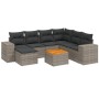 Set de sofás de jardín 8 pzas y cojines ratán sintético gris de , Conjuntos de jardín - Ref: Foro24-3225563, Precio: 519,68 €...