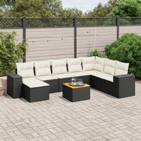 8-teiliges Gartensofa-Set und schwarze synthetische Rattankissen von , Gartensets - Ref: Foro24-3225580, Preis: 539,07 €, Rab...