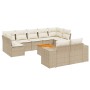 Gartensofa-Set mit beigen Kissen, 10-teilig, synthetisches Rattan von , Gartensets - Ref: Foro24-3225596, Preis: 766,78 €, Ra...