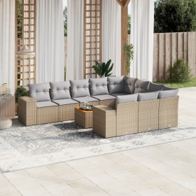 11-teiliges Gartensofa-Set mit beigen synthetischen Rattankissen von , Gartensets - Ref: Foro24-3225625, Preis: 786,97 €, Rab...