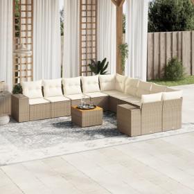 11-teiliges Gartensofa-Set mit beigen synthetischen Rattankissen von , Gartensets - Ref: Foro24-3225638, Preis: 832,66 €, Rab...