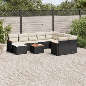 11-piece garden sofa set and black synthetic rattan cushions by , Garden sets - Ref: Foro24-3226560, Price: 638,82 €, Discoun...