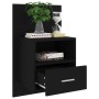 Mesita de noche de pared negra de vidaXL, Mesitas de noche - Ref: Foro24-811009, Precio: 47,30 €, Descuento: %