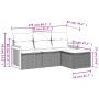 Gartensofa-Set mit Kissen, 4-teilig, beiges synthetisches Rattan von , Gartensets - Ref: Foro24-3227585, Preis: 287,44 €, Rab...