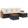 6-piece garden sofa set and black synthetic rattan cushions by , Garden sets - Ref: Foro24-3227603, Price: 360,52 €, Discount: %