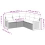 Gartensofa-Set mit Kissen, 5-teilig, beiges synthetisches Rattan von , Gartensets - Ref: Foro24-3227641, Preis: 377,91 €, Rab...