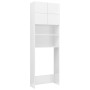 Armario para lavadora blanco brillante 64x25,5x190 cm de vidaXL, Accesorios para lavadoras y secadoras - Ref: Foro24-800033, ...