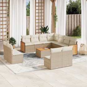 12-teiliges Gartensofa-Set und braune synthetische Rattankissen von , Gartensets - Ref: Foro24-3227773, Preis: 916,54 €, Raba...