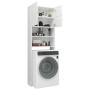 Glossy white washing machine cabinet 64x25.5x190 cm by vidaXL, Accessories for washing machines and dryers - Ref: Foro24-8000...