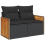 8-teiliges Gartensofa-Set und schwarze synthetische Rattankissen von , Gartensets - Ref: Foro24-3227840, Preis: 568,87 €, Rab...