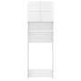 Armario para lavadora blanco brillante 64x25,5x190 cm de vidaXL, Accesorios para lavadoras y secadoras - Ref: Foro24-800033, ...