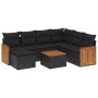 8-teiliges Gartensofa-Set und schwarze synthetische Rattankissen von , Gartensets - Ref: Foro24-3227889, Preis: 498,31 €, Rab...