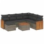 8-piece garden sofa set and gray synthetic rattan cushions by , Garden sets - Ref: Foro24-3227894, Price: 512,91 €, Discount: %