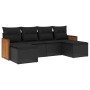 6-piece garden sofa set and black synthetic rattan cushions by , Garden sets - Ref: Foro24-3227896, Price: 336,48 €, Discount: %