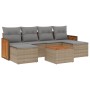 7-teiliges Gartensofa-Set und beigefarbene synthetische Rattankissen von , Gartensets - Ref: Foro24-3227907, Preis: 448,61 €,...