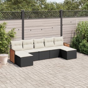 7-piece garden dining set and black synthetic rattan cushions by , Garden sets - Ref: Foro24-3227911, Price: 418,56 €, Discou...