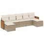 7-teiliges Gartensofa-Set und beigefarbene synthetische Rattankissen von , Gartensets - Ref: Foro24-3227913, Preis: 494,68 €,...