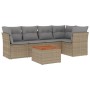 Gartensofa-Set mit beigem Kissenmix, 6-teilig, PE-Rattan von , Gartensets - Ref: Foro24-3255961, Preis: 419,99 €, Rabatt: %